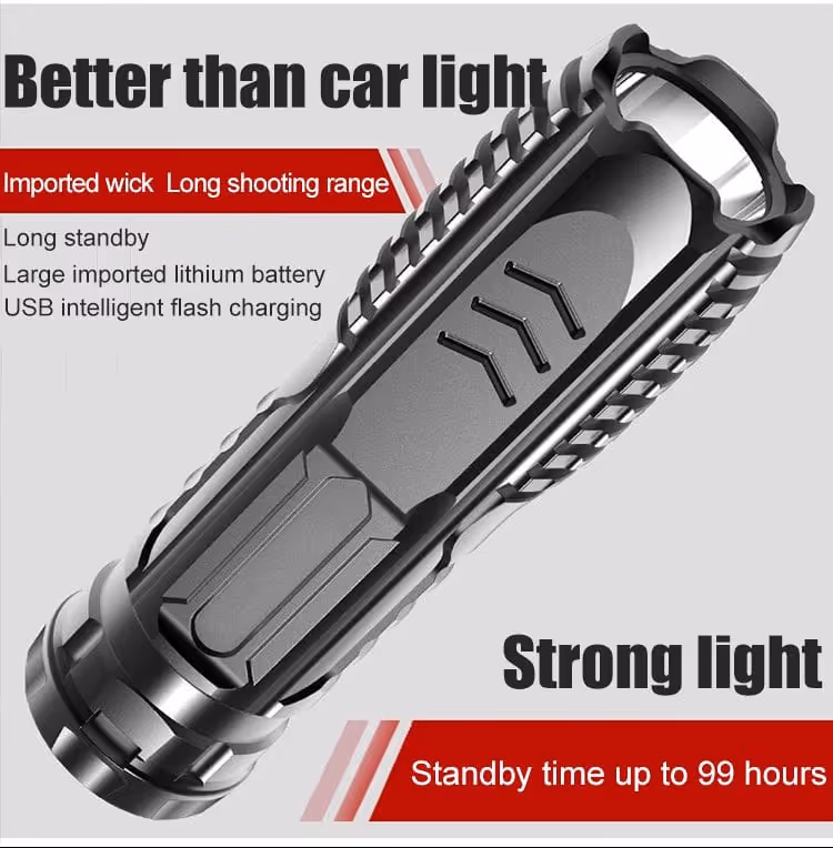 Multifunctional Rechargeable Flashlight — strong light with long shooting range
